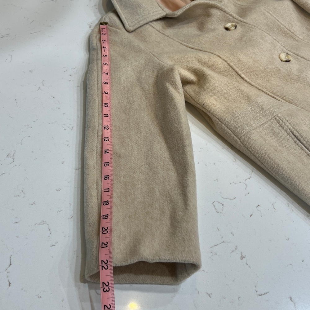Vintage Herman Kay Cream Wool Blend Coat – Classic Button Front – Made in USA - Picture 12 of 14
